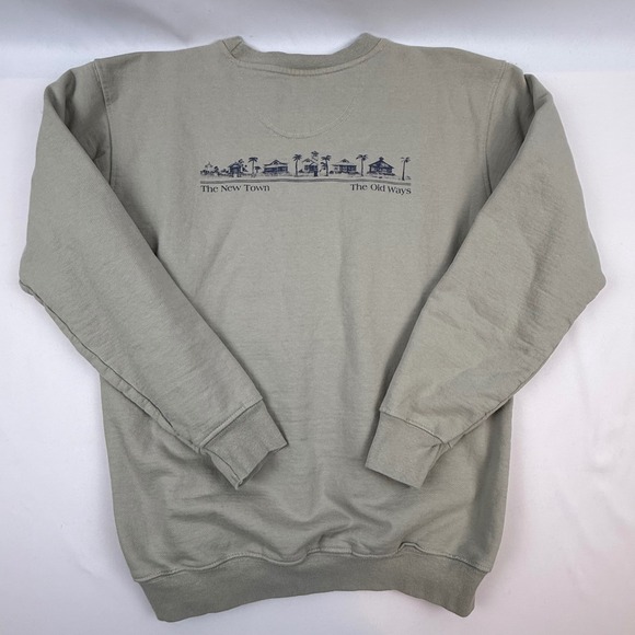 The Seaside Style Womens Medium Sage Green Graphic Crewneck Sweatshirt USA Made - Picture 3 of 9
